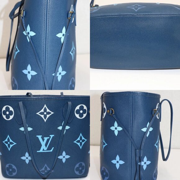 Louis Vuitton Empreinte Monogram Giant Neverfull MM Degrade Gradient Blue - Picture 14 of 15